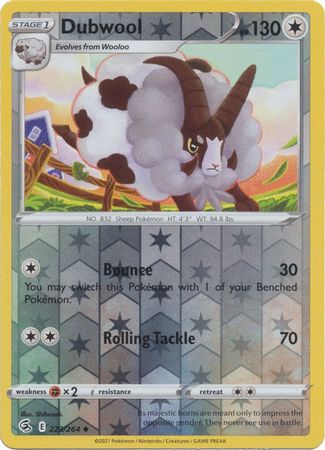 Dubwool 223/264 Reverse Holo | Fusion Strike | Pokemon Card