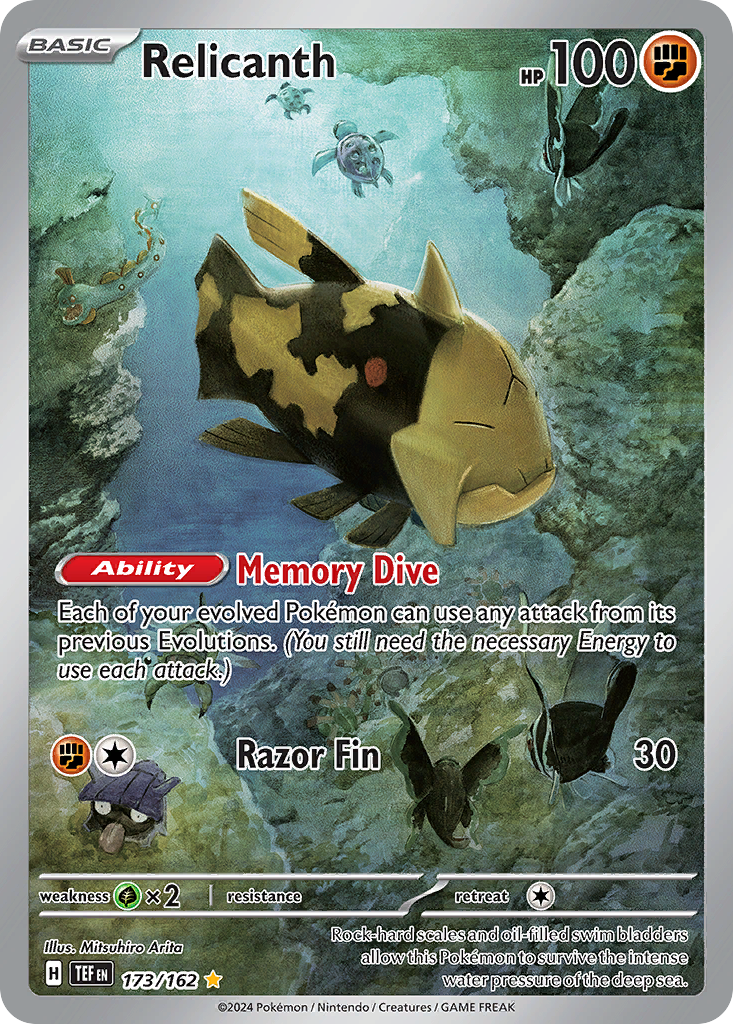 Relicanth 173/162 Illustration Rare | Temporal Forces | Pokemon Card