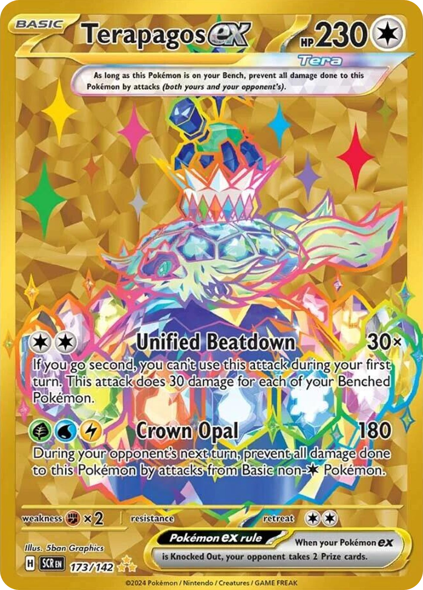 Terapagos ex 173/142 Hyper Rare | Stellar Crown | Pokemon Card