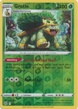 Grotle 7/172 Reverse Holo | Brilliant Stars | Pokemon Card