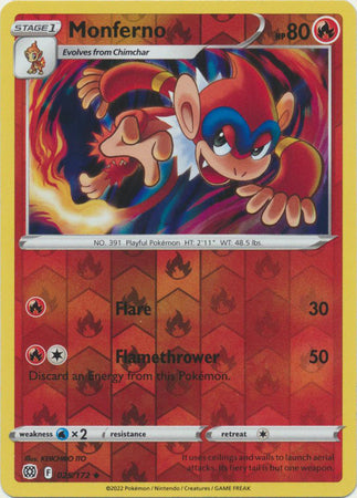 Monferno 25/172 Reverse Holo | Brilliant Stars | Pokemon