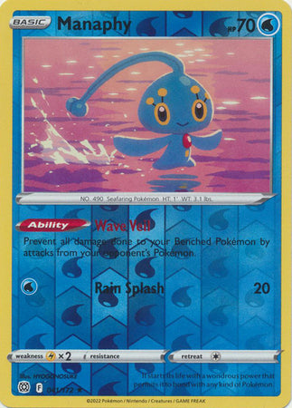 Manaphy 41/172 Reverse Holo | Brilliant Stars | Pokemon Card