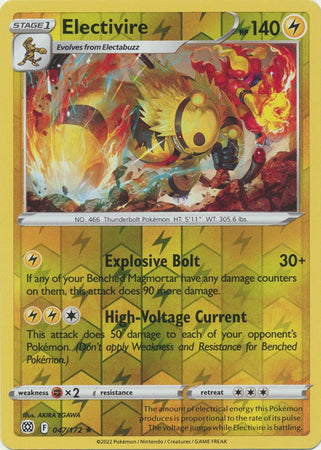 Electivire 47/172 Reverse Holo | Brilliant Stars | Pokemon Card