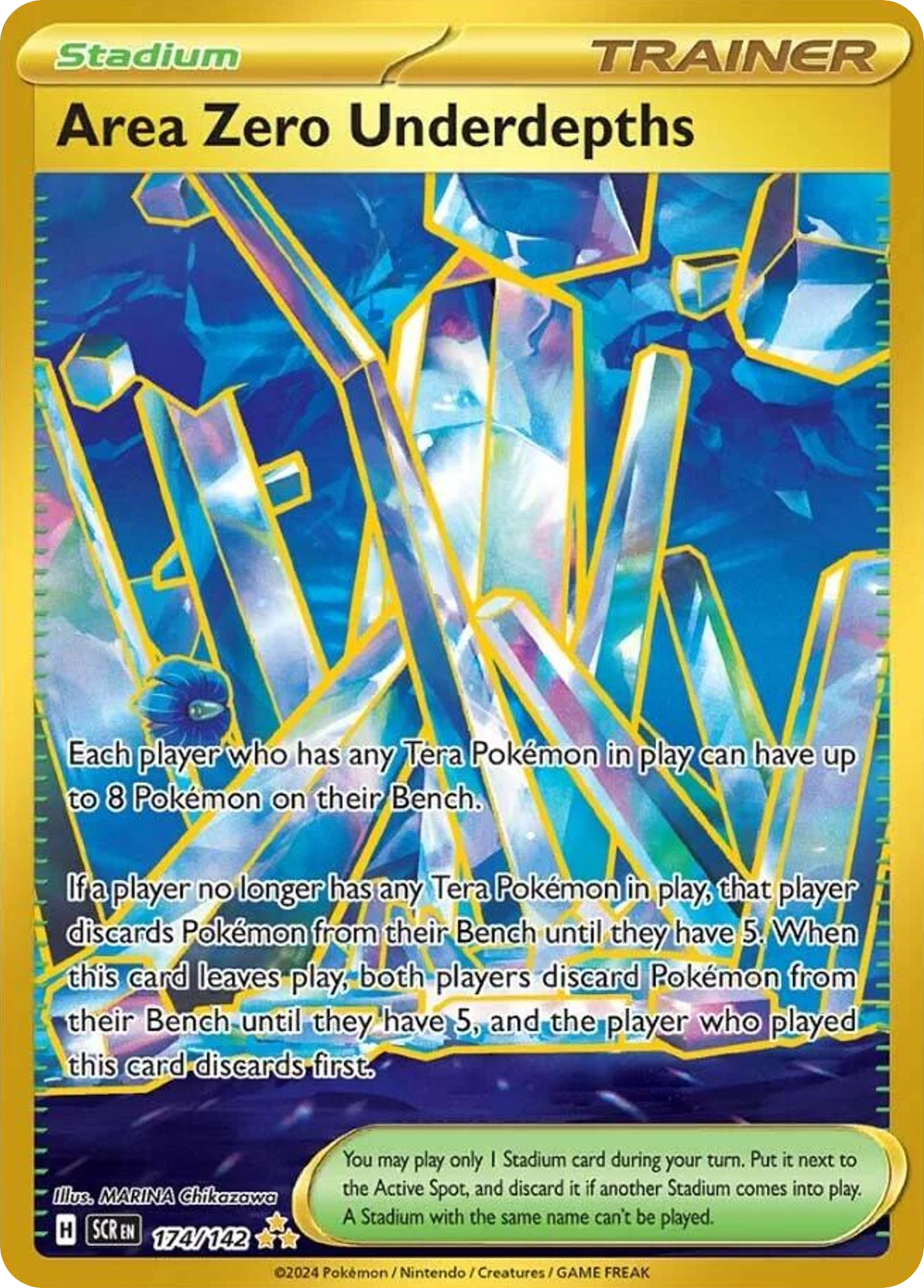 Area Zero Underdepths 174/142 Hyper Rare | Stellar Crown | Pokemon Card