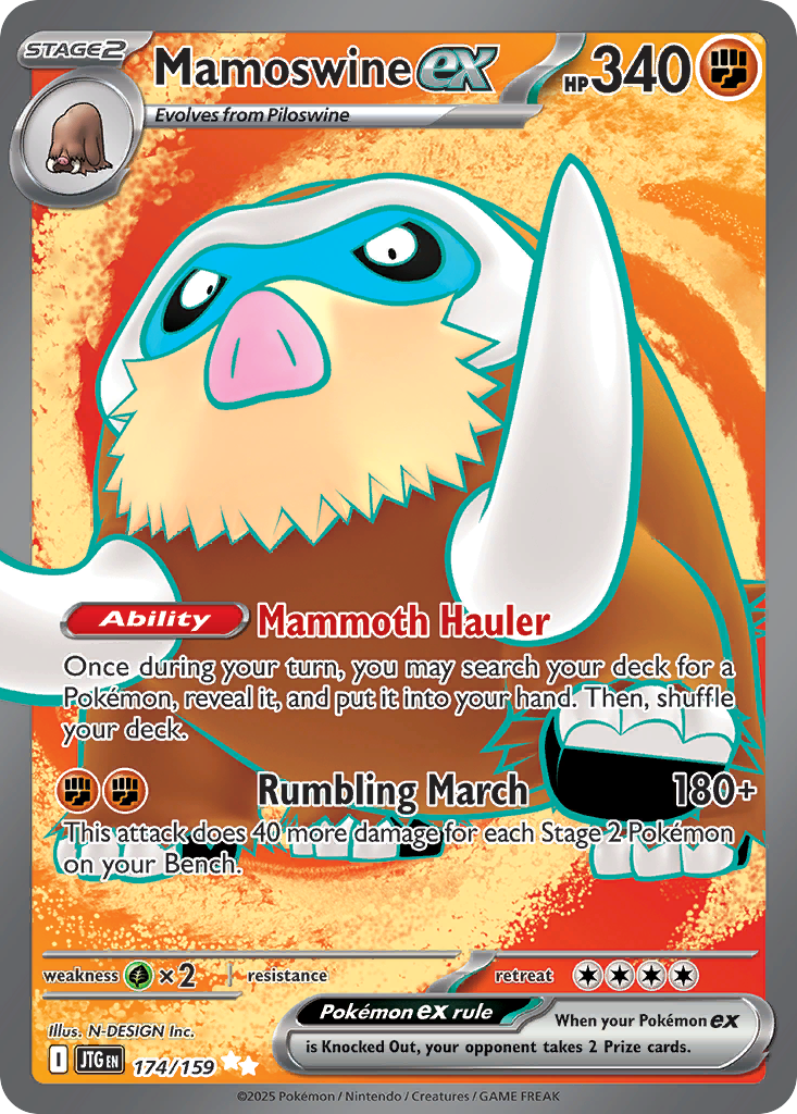Mamoswine ex 174/159 Ultra Rare | Journey Together | Pokemon Card