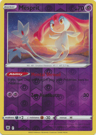 Mesprit 66/189 Reverse Holo | Astral Radiance | Pokemon Card