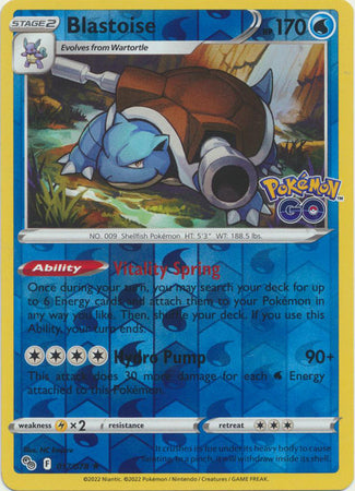 Blastoise 17/78 Reverse Holo | Pokémon GO | Pokemon Card