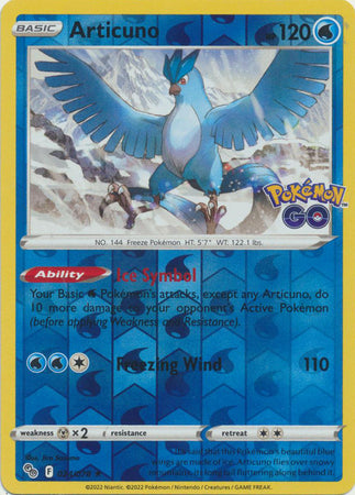 Articuno 24/78 Reverse Holo | Pokémon GO | Pokemon Card