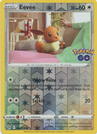 Eevee 54/78 Reverse Holo | Pokémon GO | Pokemon Card