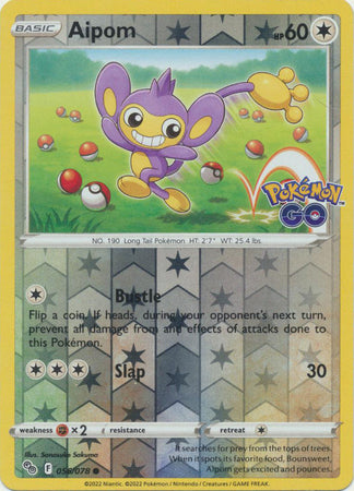 Buy Aipom 056/78 Common | Pokmon GO | Pokemon Card NZ Brickheads Collectables Buy Aipom 056/78 Common | Pokmon GO | Pokemon Card NZ Brickheads Collectables