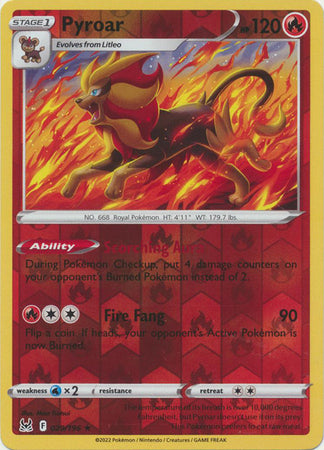Pyroar 29/196 Reverse Holo | Lost Origin | Pokemon Card