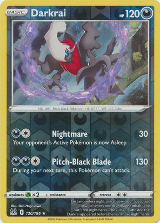 Darkrai 120/196 Reverse Holo | Lost Origin | Pokemon Card