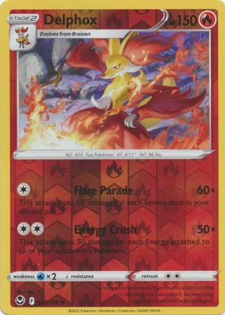 Delphox 27/195 Reverse Holo | Silver Tempest | Pokemon Card