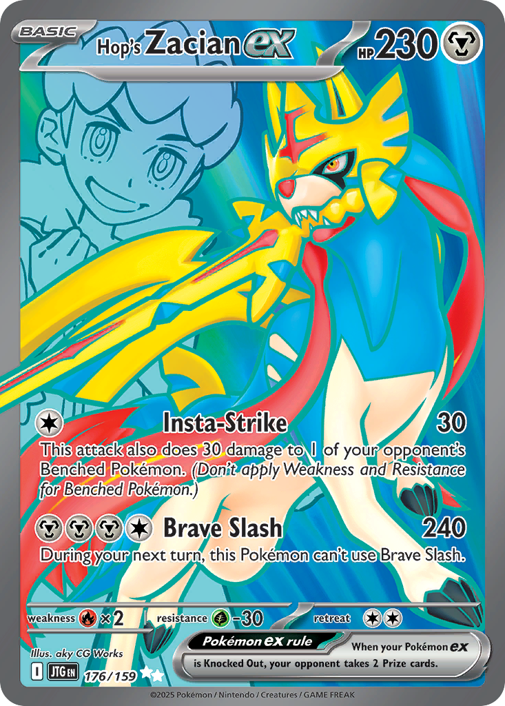 Hop's Zacian ex 176/159 Ultra Rare | Journey Together | Pokemon Card