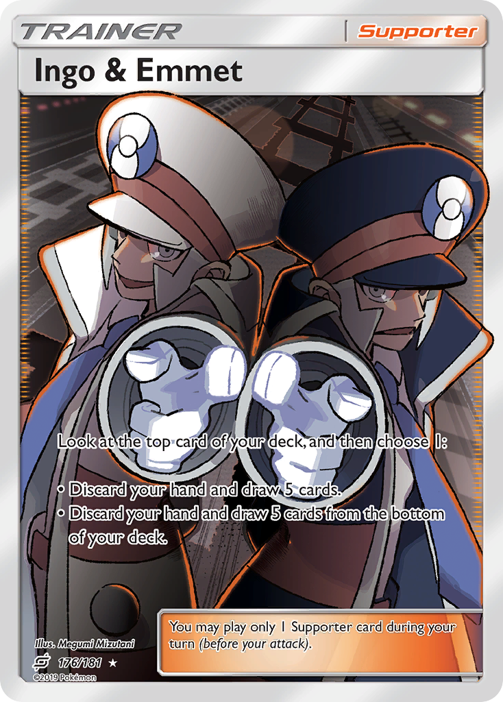 Ingo & Emmet 176/181 Rare Ultra | Team Up | Pokemon Card
