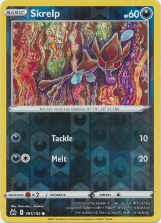 Skrelp 81/159 Reverse Holo | Crown Zenith | Pokemon Card