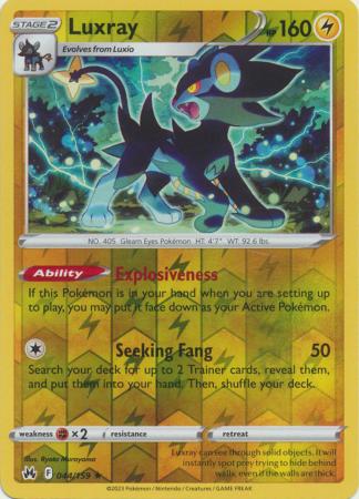 Luxray 44/159 Reverse Holo | Crown Zenith | Pokemon Card