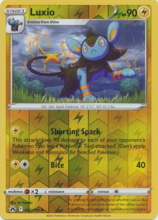 Luxio 42/159 Reverse Holo | Crown Zenith | Pokemon Card