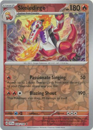 Skeledirge 38/198 Reverse Holo | Scarlet & Violet | Pokemon Card