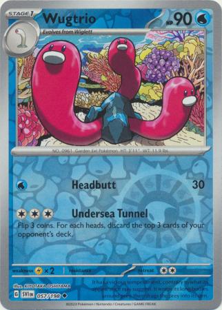 Wugtrio 57/198 Reverse Holo | Scarlet & Violet | Pokemon Card