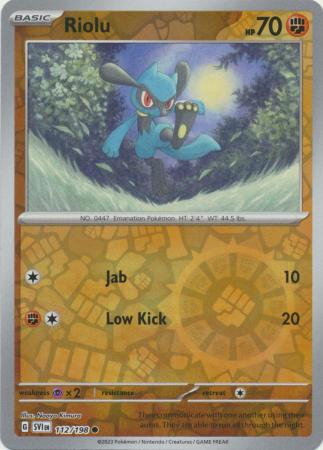 Riolu 112/198 Reverse Holo | Scarlet & Violet | Pokemon Card