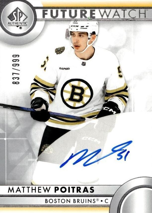 Matthew Poitras #177 Boston Bruins | 2023-24 SP Authentic | NHL Trading Card