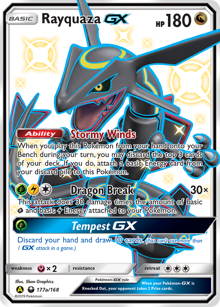 Rayquaza-GX 177a/168 Rare Ultra | Celestial Storm | Pokemon Card