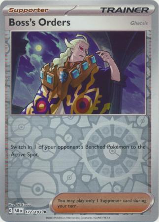 Boss's Orders (Ghetsis) 172/193 Reverse Holo | Paldea Evolved | Pokemon Card