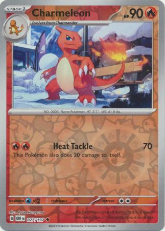 Charmeleon 27/197 Reverse Holo | Obsidian Flames | Pokemon Card