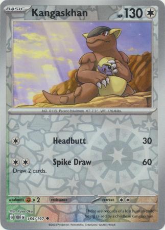 Kangaskhan 165/197 Reverse Holo | Obsidian Flames | Pokemon