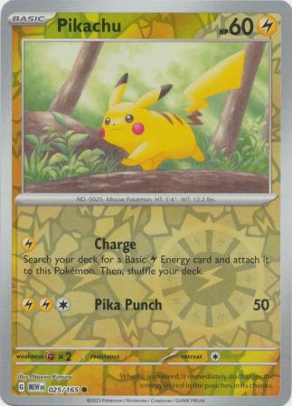 Pikachu 25/165 Reverse Holo | 151 | Pokemon Card – Brickheads