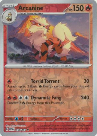 Buy Arcanine 059/165 Uncommon | 151