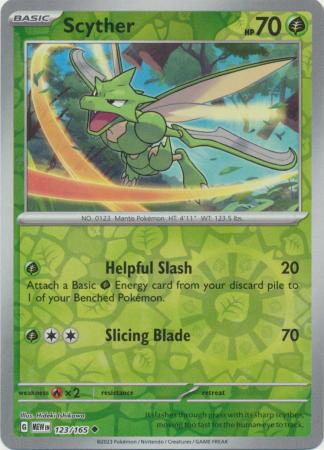 Scyther 123/165 Reverse Holo | 151 | Pokemon Card
