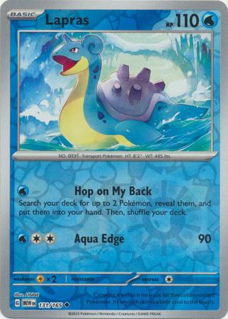 Lapras 131/165 Reverse Holo | 151 | Pokemon Card