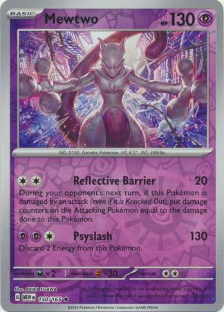 Mewtwo 150/165 Reverse Holo | 151 | Pokemon Card