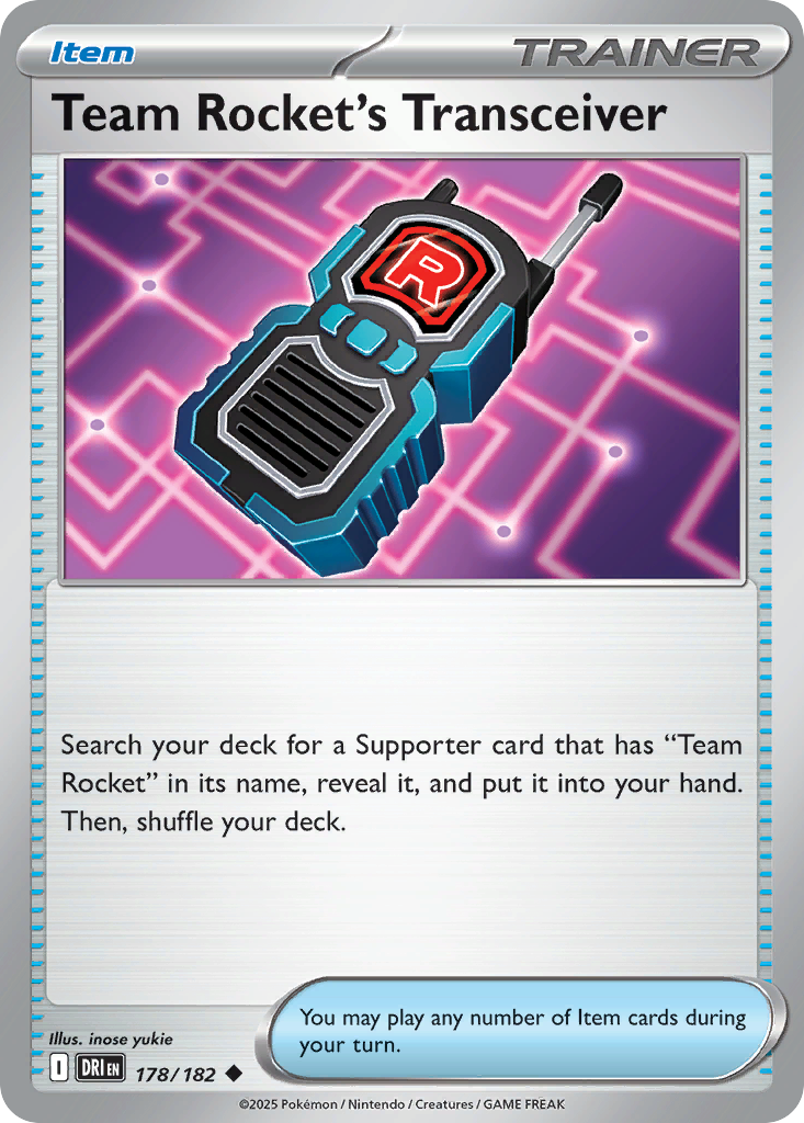 Team Rocket's Transceiver 178/182 Uncommon | Destined Rivals | Pokemon Card