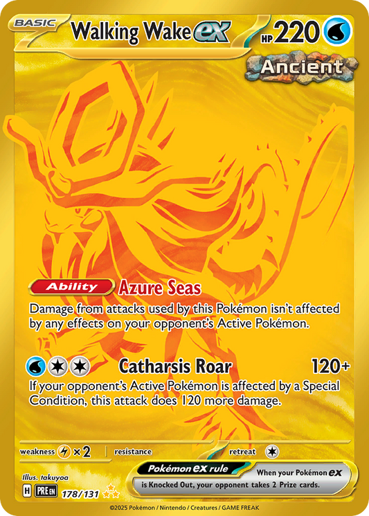 Walking Wake ex 178/131 Hyper Rare | Prismatic Evolutions | Pokemon Card