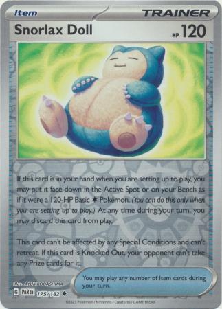 Snorlax Doll 175/182 Reverse Holo | Paradox Rift | Pokemon Card