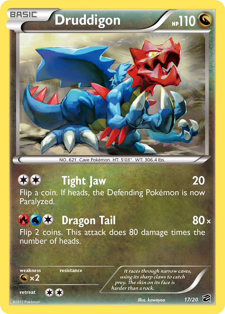 Druddigon 17/20 Rare Holo | Dragon Vault | Pokemon Card