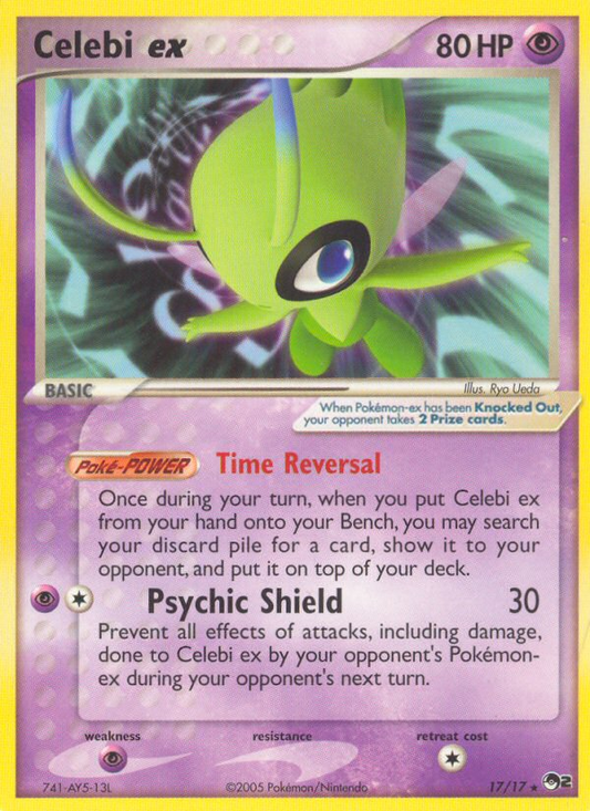 Celebi ex 17/17 Rare | POP Series 2 | Pokemon Card