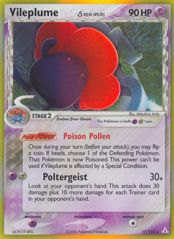 Vileplume δ 17/110 Rare Holo | Holon Phantoms | Pokemon Card