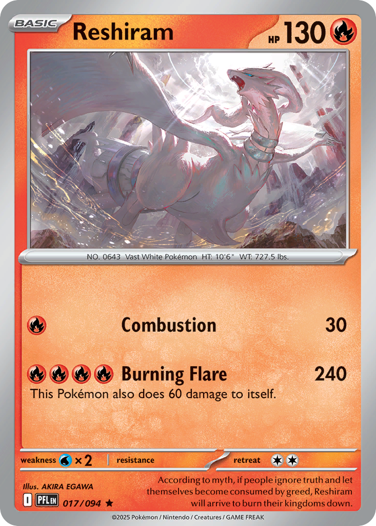 Reshiram 17/94 Rare | Phantasmal Flames | Pokemon Card Brickheads Collectables Reshiram 17/94 Rare | Phantasmal Flames | Pokemon Card Brickheads Collectables