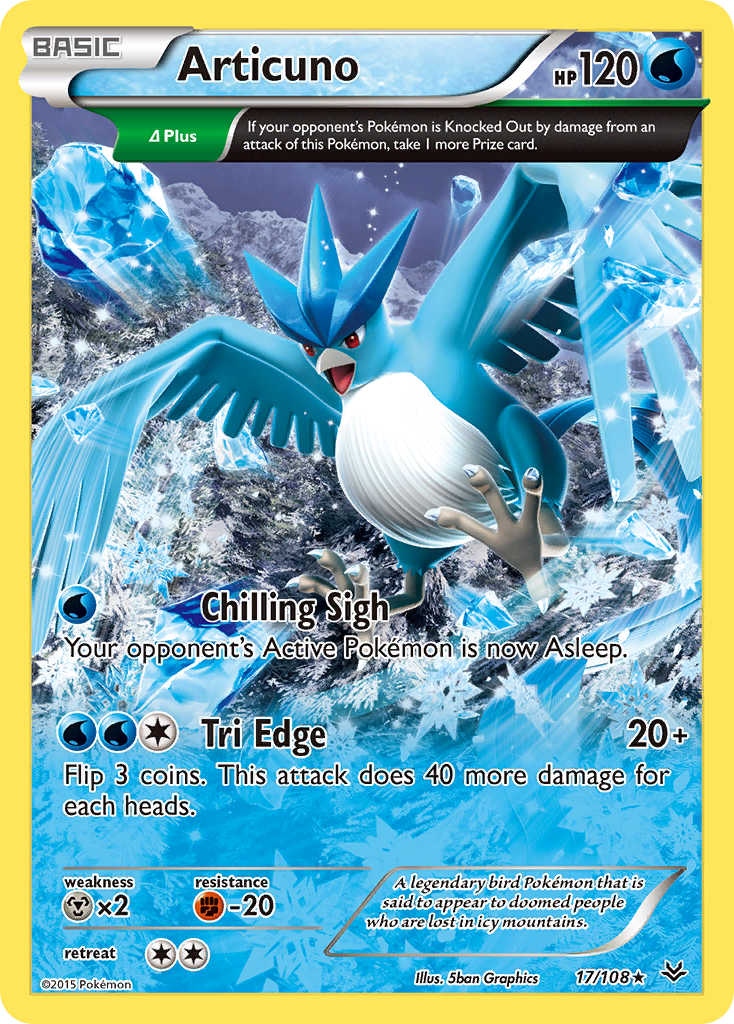 Articuno 17/108 Rare | Roaring Skies | Pokemon Card