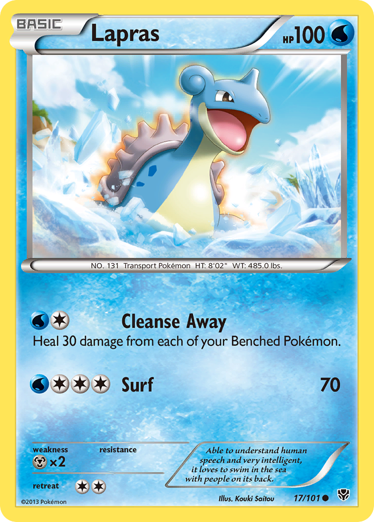 Lapras 17/101 Common | Plasma Blast | Pokemon Card