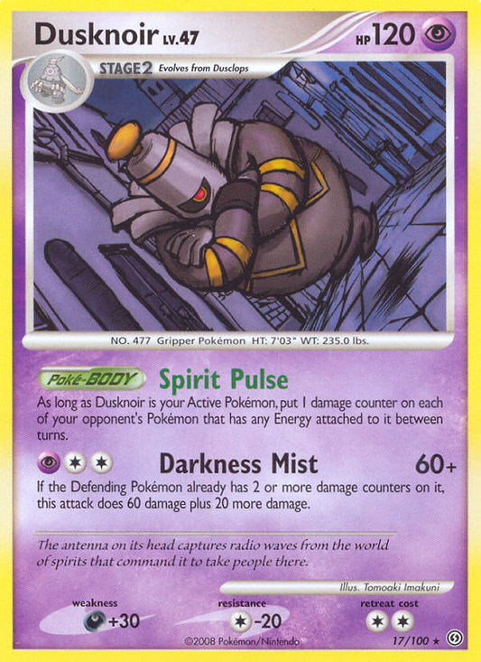 Dusknoir 17/100 Rare | Stormfront | Pokemon Card