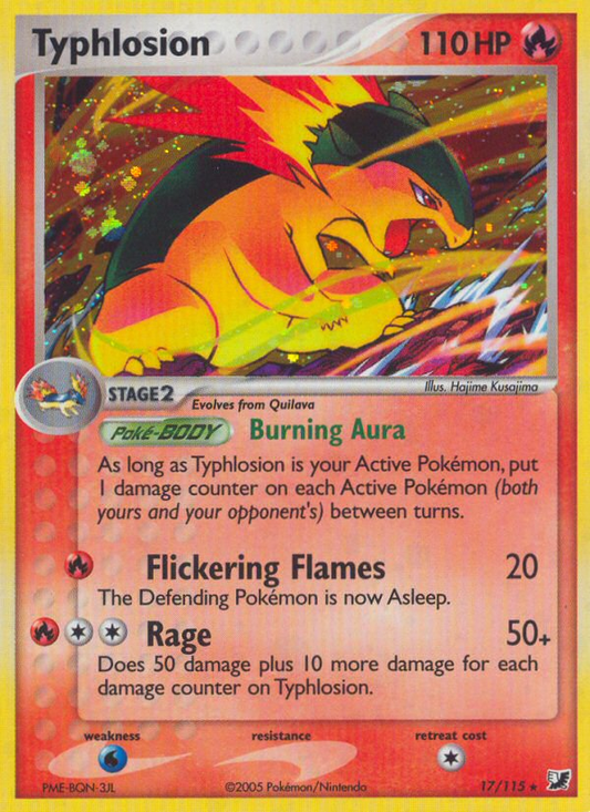 Typhlosion 17/115 Rare Holo | Unseen Forces | Pokemon Card