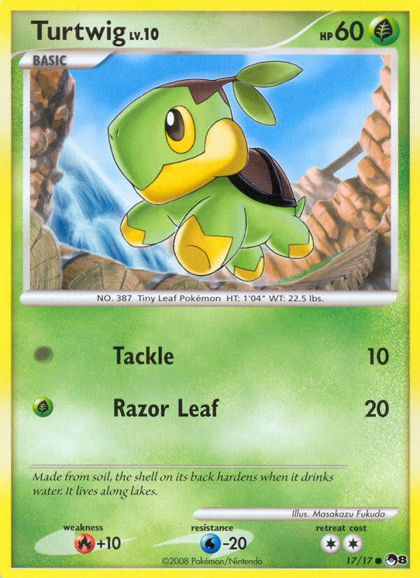 Turtwig 17/17 Common | POP Series 8 | Pokemon Card