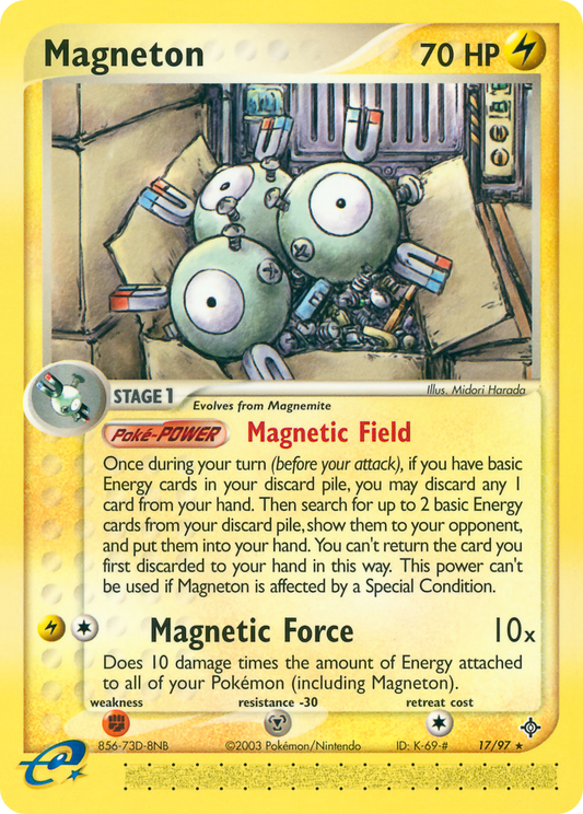 Magneton 17/97 Rare | Dragon | Pokemon Card