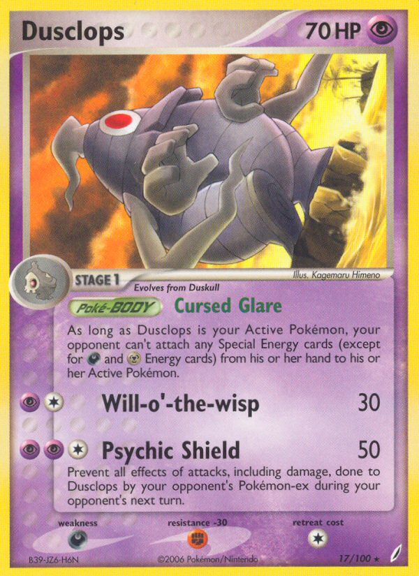 Dusclops 17/100 Rare | Crystal Guardians | Pokemon Card