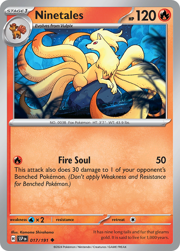 THE POKEMON WEEKLY　Spring1・2 Ninetales 17/191 Uncommon | Surging Sparks | Pokemon Card